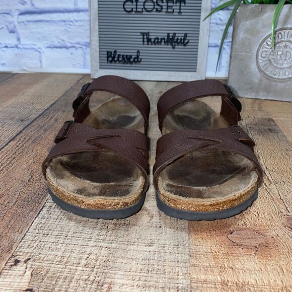 BIRKIS BIRKENSTOCK NEPAL BROWN CRISS CROSS SANDAL SIZE 6 - Picture 7 of 11
